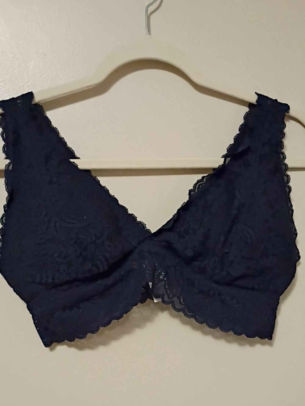 Lace Bralette - Navy Size XL